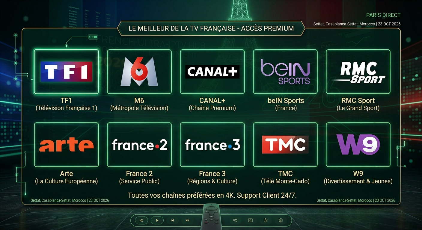IPTVFrance : Les Chaînes Françaises Disponibles en Streaming 4K