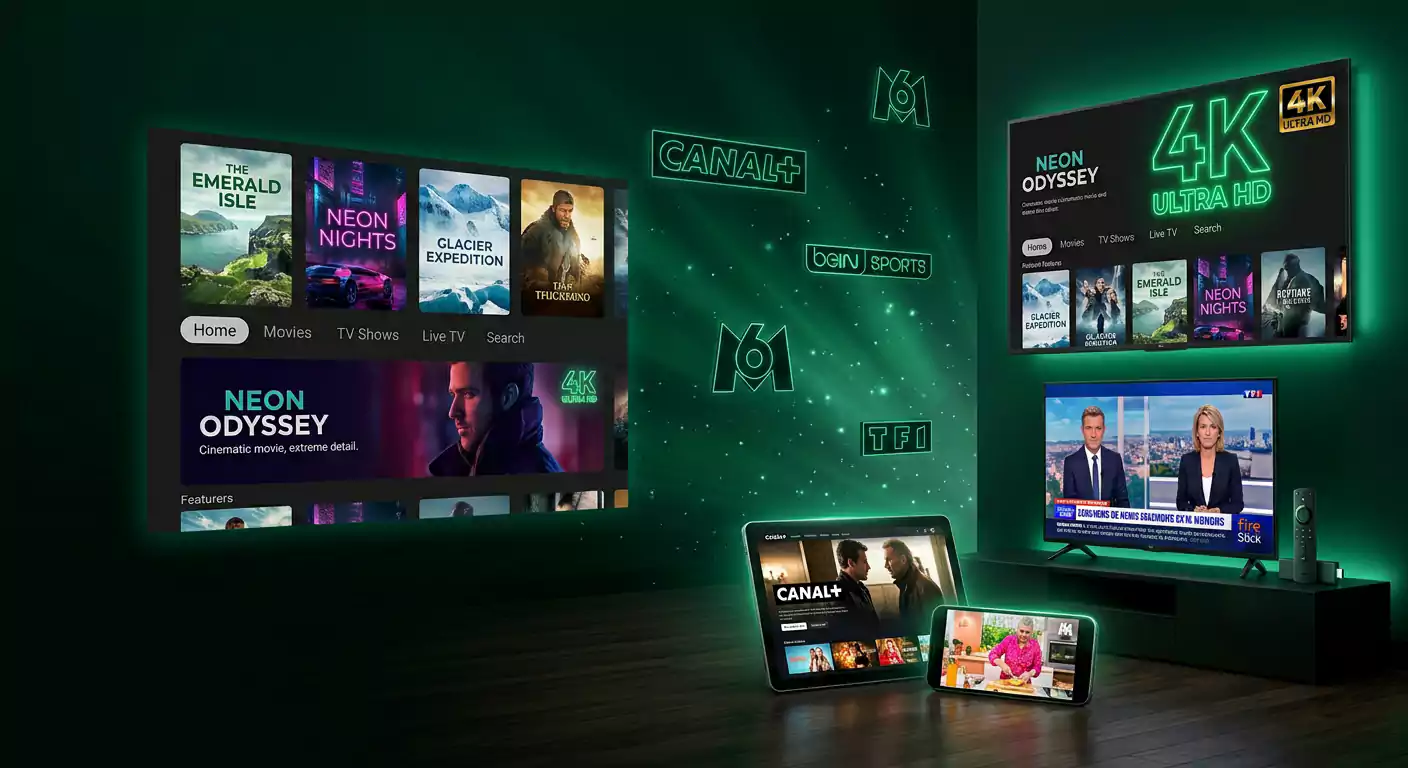 Abonnement IPTV 4K — streaming Ultra HD sur Smart TV